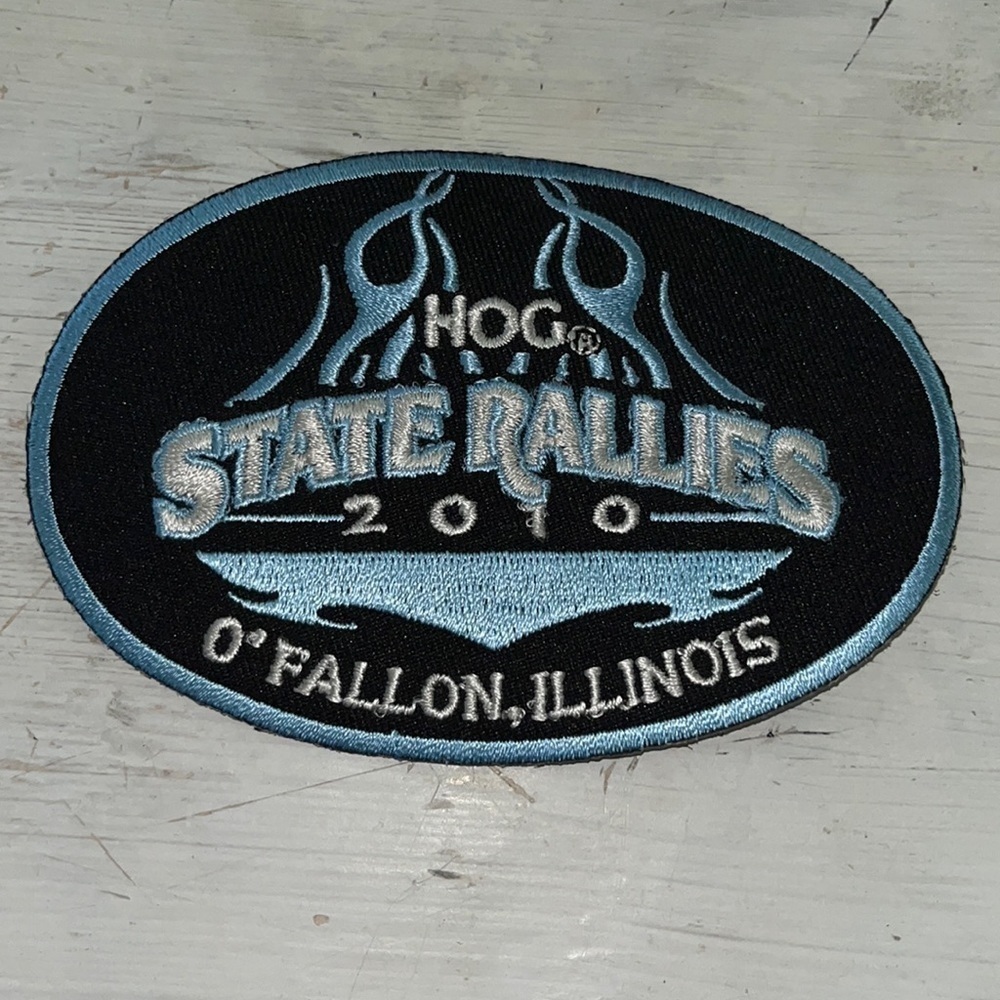 Harley Davidson HOG State Rallies 2010 Motorcycle Patch O'Fallon IL Owners Group